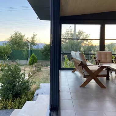 Gilyotin shisha tizimi Гильотина стеклянная система Остекление