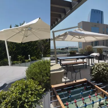 Yon tirgakli soyabon zontik Зонт с боковой опорой зонтик маркиза тент