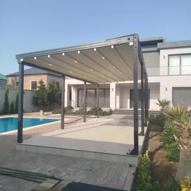 Motorli pergola tizimi Моторизованная система перголы навес naves tent