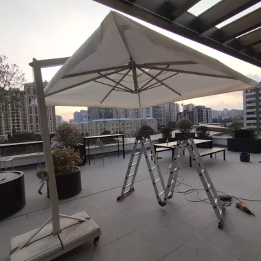 Yon tirgakli soyabon zontik Зонт с боковой опорой зонтик маркиза тент