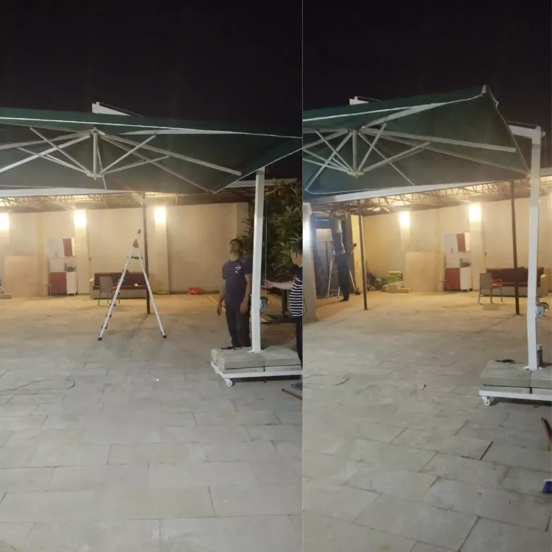 Yon tirgakli soyabon zontik Зонт с боковой опорой зонтик маркиза тент