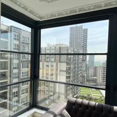 Gilyotin shisha tizimi Гильотина стеклянная система Остекление