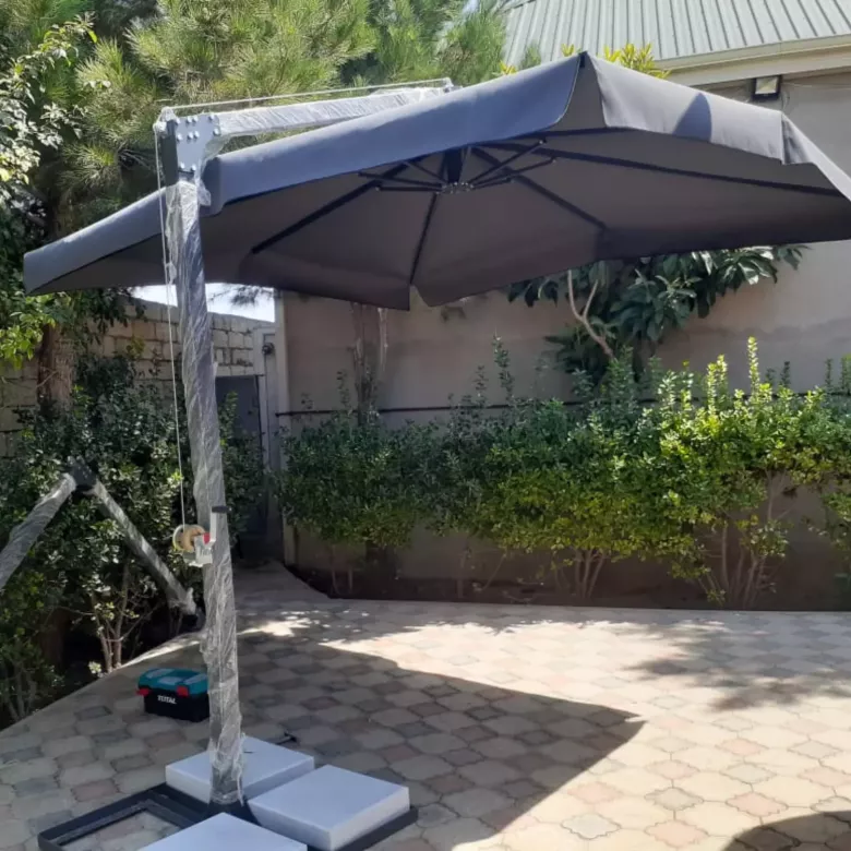 Yon tirgakli soyabon zontik Зонт с боковой опорой зонтик маркиза тент