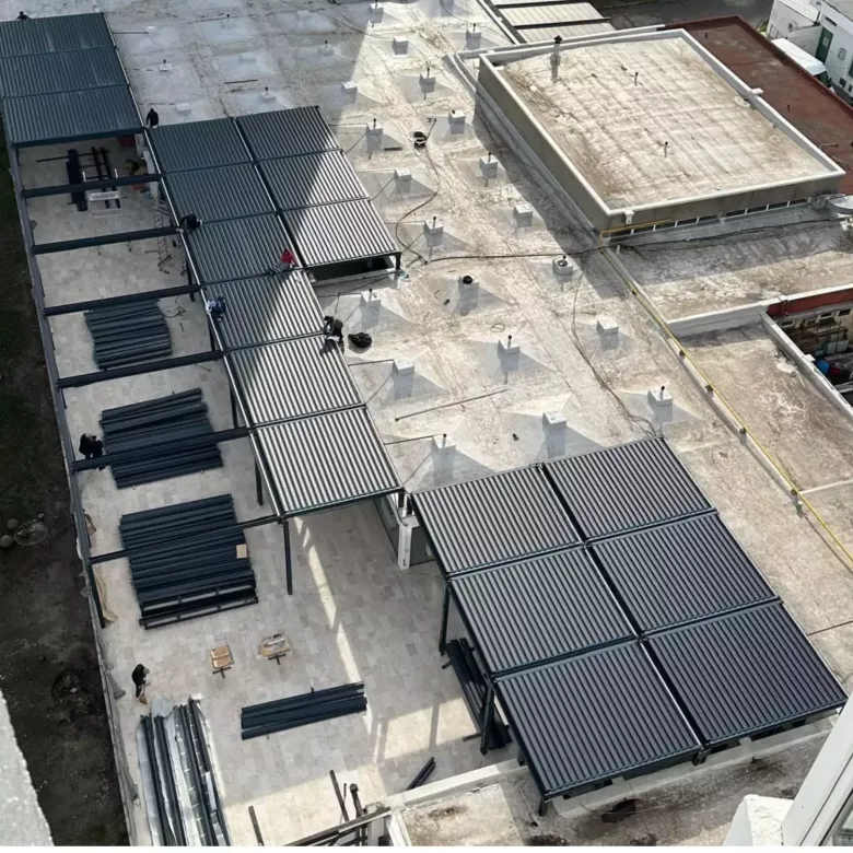 Bioroof naves pergola tent Биоклиматическая пергола биоклиматика навес