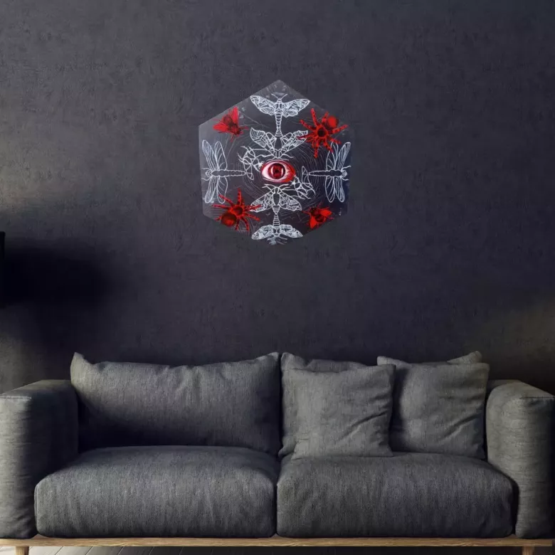 Светящаяся авторская картина "Паутина незримого."