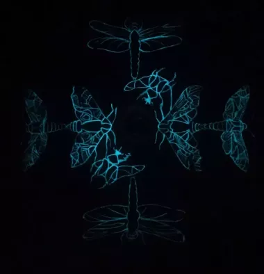 Светящаяся авторская картина "Паутина незримого."