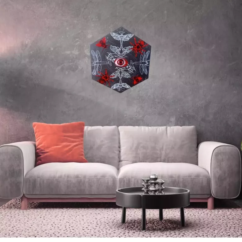 Светящаяся авторская картина "Паутина незримого."