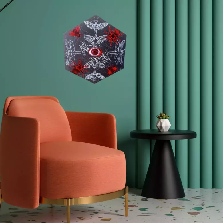 Светящаяся авторская картина "Паутина незримого."