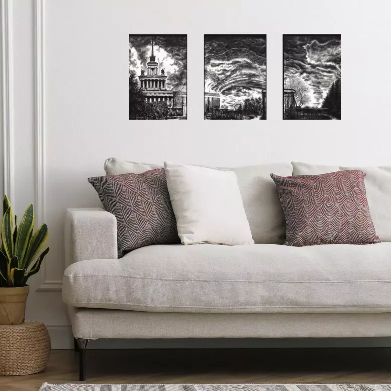 светящаяся в темноте интерьерная модульная картина