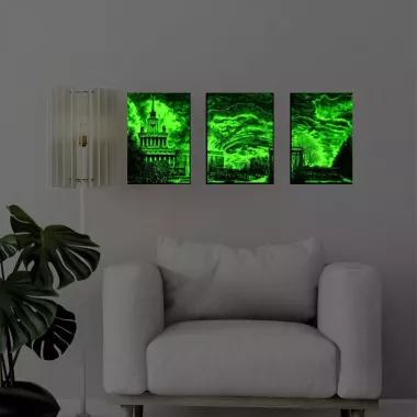 светящаяся в темноте интерьерная модульная картина