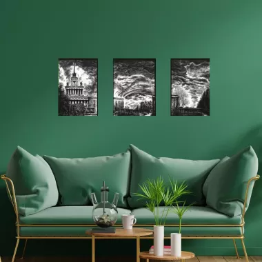 светящаяся в темноте интерьерная модульная картина