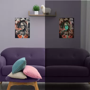 Светящаяся картина: " Защити меня от лукавого."