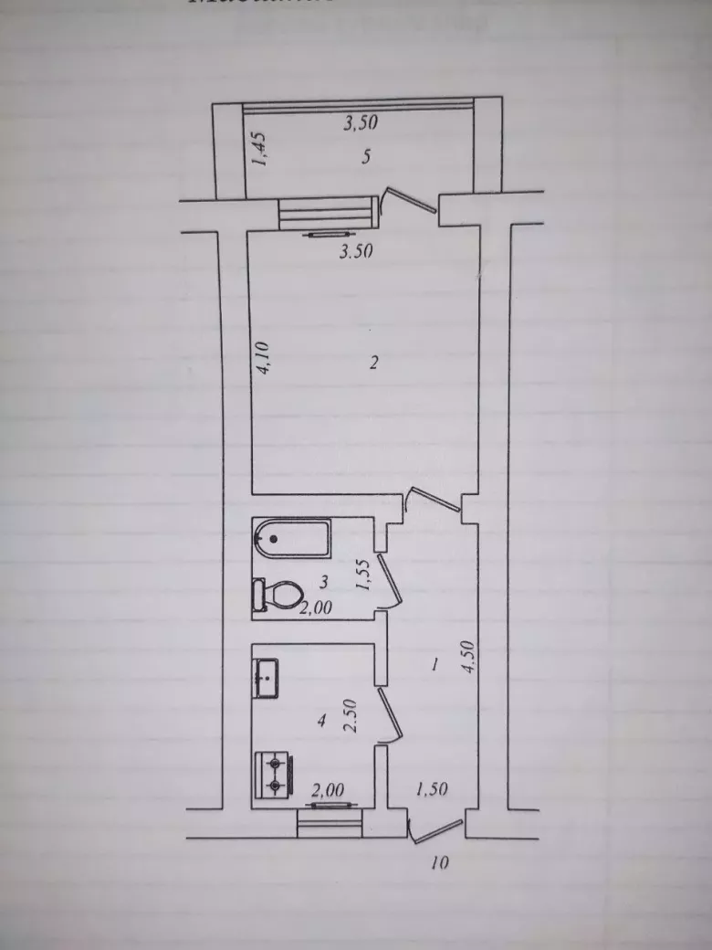 1/1/4 квартира 34 кв.м., Сергели 2