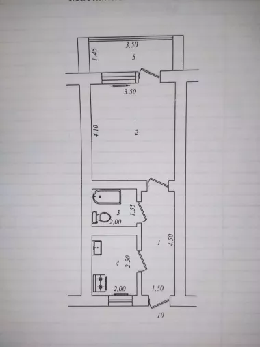 1/1/4 квартира 34 кв.м., Сергели 2