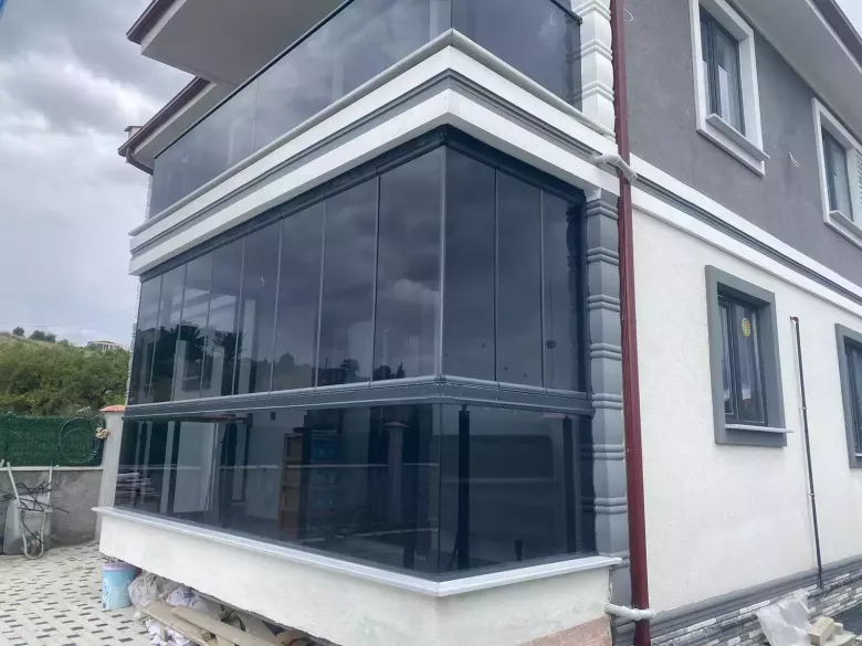 buklanuvchi shishapaket balkon складное остекление балкона стеклопакет — 2/8