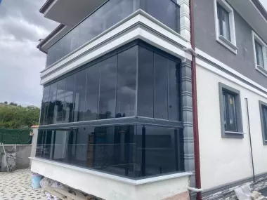 buklanuvchi shishapaket balkon складное остекление балкона стеклопакет — 2/8