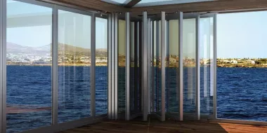 buklanuvchi shishapaket balkon складное остекление балкона стеклопакет — 7/8