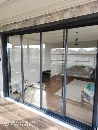 steklopaket suriladigan shisha tizimi остекление стеклопакетом — 6/8