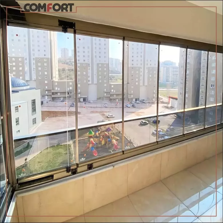 birqavatli shisha tizimi раздвижное остекление балконов одинарным стеклом — 1/8