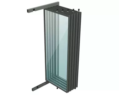 buklanuvchi shishapaket balkon складное остекление балкона стеклопакет — 8/8