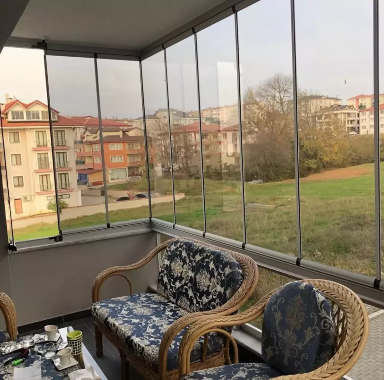 buklanuvchi birqavatli shisha tizimi остекление одинарным стекло — 1/7