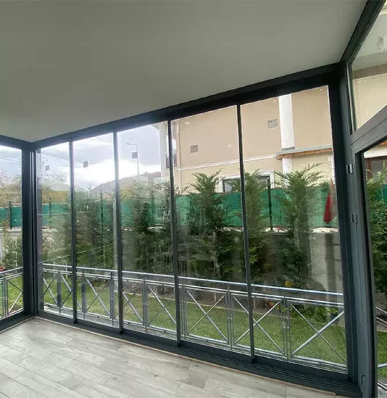 steklopaket suriladigan shisha tizimi остекление стеклопакетом — 3/8