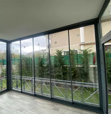 steklopaket suriladigan shisha tizimi остекление стеклопакетом — 3/8