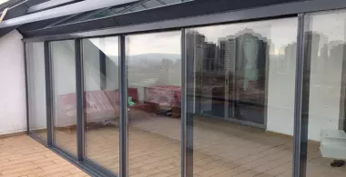 steklopaket suriladigan shisha tizimi остекление стеклопакетом — 7/8