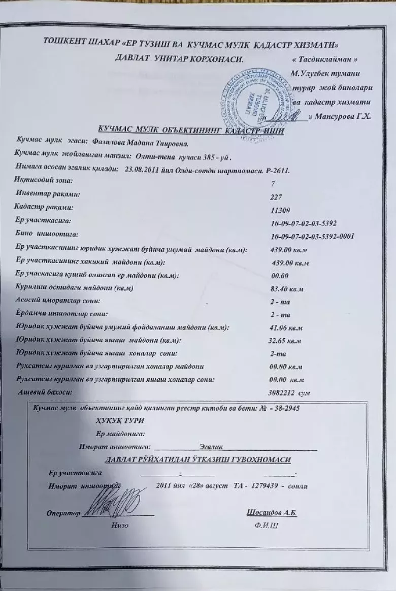 Участок Мирзо-Улугбекский р Олтинтепа — 5/5