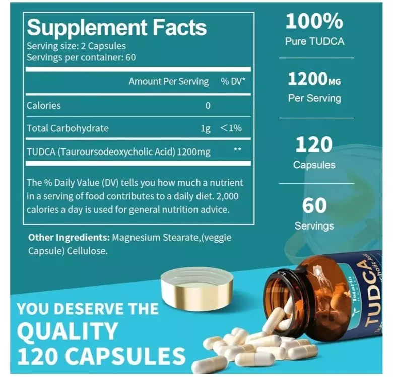 Tudca,1200 mg,120 ta kapsula,tudka,тудка,артишок,detox, berberine — 3/3