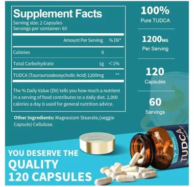 Tudca,1200 mg,120 ta kapsula,tudka,тудка,артишок,detox, berberine — 3/3