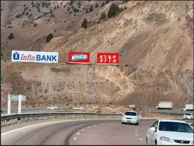 Togʻ va perevallarda reklama. Tashqi reklama