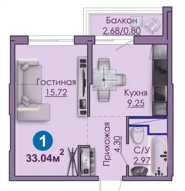Первый взнос от 11 253 у.е.| Мирабадский район | 1 комнатная — 8/8