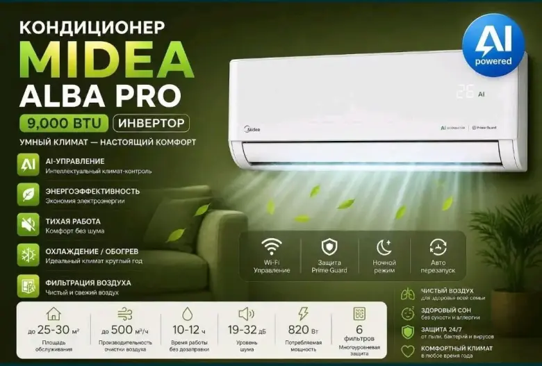 Кондиционер Midea / Мидеа в Ташкенте — 2/4