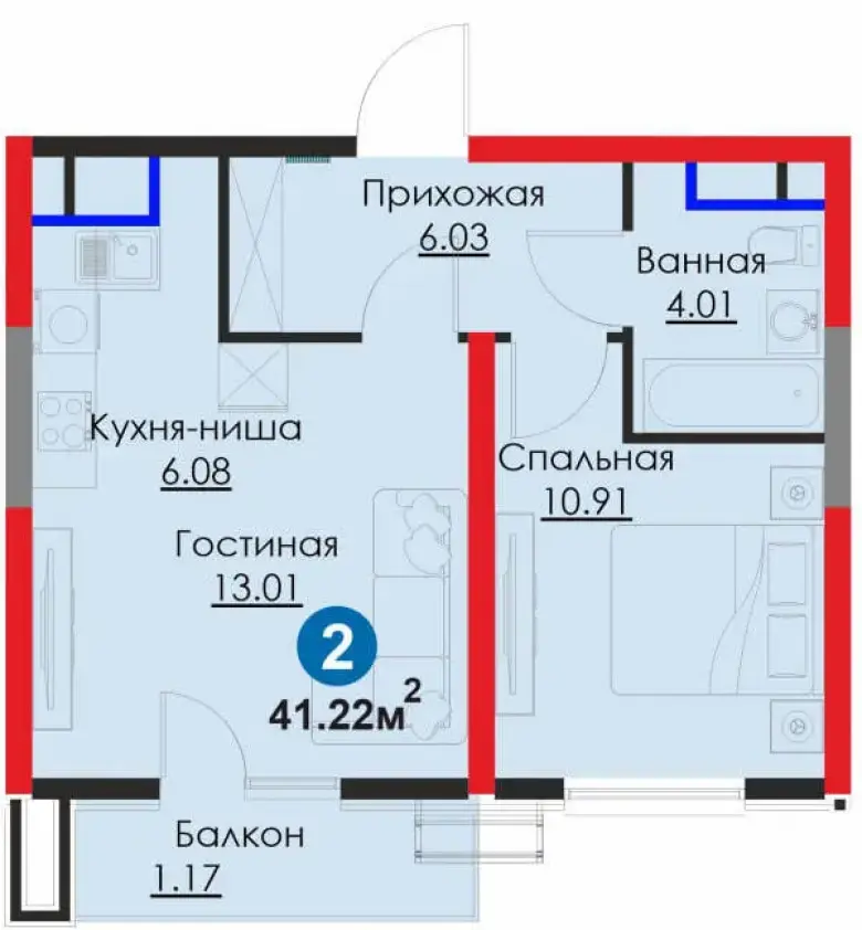 2 комнатная, Евро, Яшнабадский район, Фаргона йули, Ипотека=20% \рассрочка=30% — 3/8