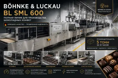 Продается европейская линия по производству шоколадных конфет