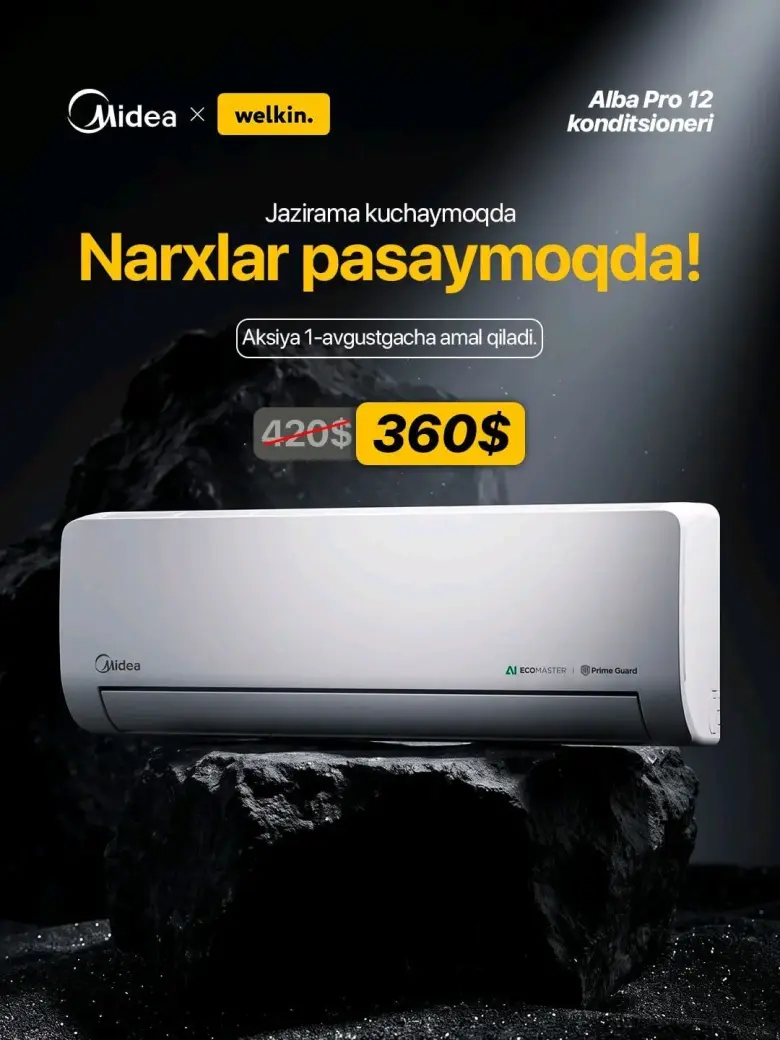 Кондиционер Midea Alba Pro 12 Inverter со склада в Ташкенте. Гарантия качества! — 2/3