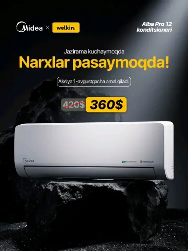 Кондиционер Midea Alba Pro 12 Inverter со склада в Ташкенте. Гарантия качества! — 2/3
