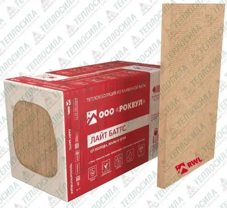Rockwool Лайт БАТТС 1000x600x160 1,8 м2/пачка пл. 37 кг/м3 — 1/2