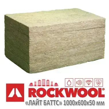 Rockwool Лайт БАТТС 1000x600x160 1,8 м2/пачка пл. 37 кг/м3 — 2/2