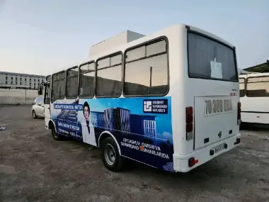 Avtobus reklama, реклама на автобус, tashqi reklama, transportlarda reklama