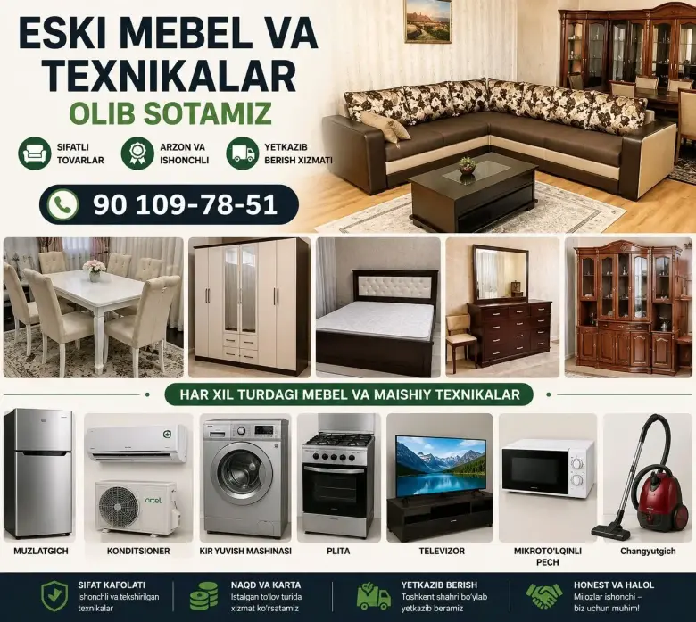 Eski mebel va texnikalar sotib olamiz qimmat narxlarda — 1/1