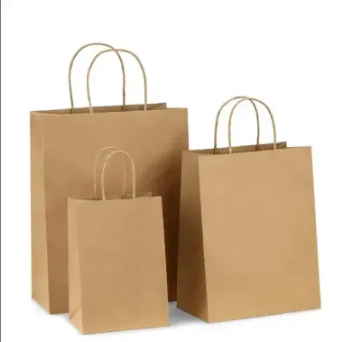 Kraft paketlar tayyor omborda