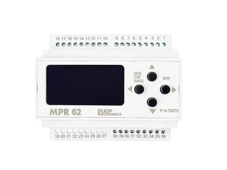 MPR 62 — реле комплексной защиты трёхфазных электродвигателей — 1/3