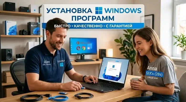 Установка windows и других программ есть выезд детали по телефону — 1/1