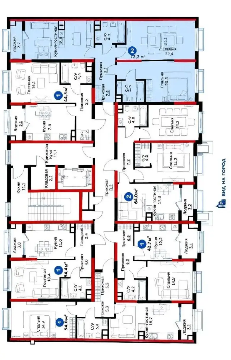 Продаётся | NRG Maftun Makon - комфорт класс | 2-комнатная квартира 80м² коробка — 9/9