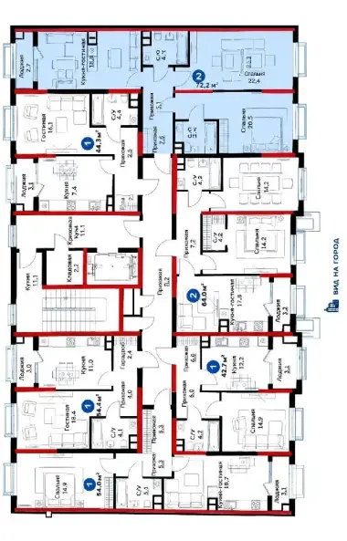 Продаётся | NRG Maftun Makon - комфорт класс | 2-комнатная квартира 80м² коробка — 9/9